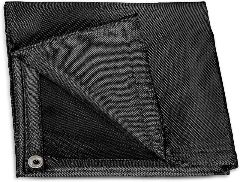 MULMART Welding Blanket 10X10FT, 922GSM, Black, Heavy Duty Welding Blanket, Fireproof Welding Blanket, 1/3”(8mm) Thickness, Large Welding Fireproof Thermal Resistant - Image 1